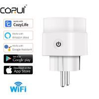 CoRui EU Plug WIFI Wireless Remote Socket Smart Timer Plug Voice Control EU Home Fire Retardant PC Smart Power Socket Ratchets Sockets