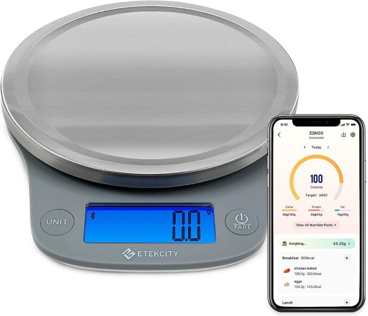 Crownful Food Scale 11lb Digital Kitchen Scales Weight Ounces and Grams for Cooking and Baking 6 Units with Tare Function (Batteries Included)