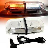 รถ Strobo Polisi กันน้ำไฟหลังคารถรถไฟเตือนสีอำพัน72LED ไฟสัญญาณฉุกเฉินรถ SUV ขนาด12โวลต์24โวลต์