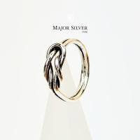 Love knot ring / แหวนคล้องรัก แหวนเงินแท้ 92.5% รมดำ ดีไซน์เท่ๆ แหวนเงินแท้ 100 Major silver