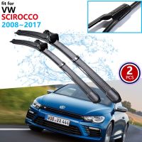 ใบมีดไม้เช็ดรถสำหรับ Volkswagen VW Scirocco R GTS อุปกรณ์เสริม2008 ~ 2017ที่ปัดน้ำฝน2009 2010 2011 2012อุปกรณ์เสริมรถยนต์