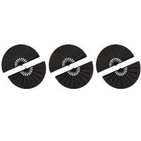 6 Pieces Folding Fan Nylon Cloth Handheld Folding Fan Chinese Tai Fan Black Decoration Fold Hand Fan