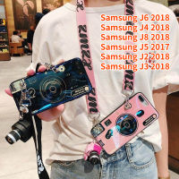 เคส RTY สำหรับ Samsung ปลอกสายคล้องกาแลคซี J8 J6 Samsung 2018 Samsung J4 2018 Samsung J2 2018 Samsung J3กล้องย้อนยุค J5ขาตั้งที่จับเคสครอบโทรศัพท์ซิลิโคนกับตุ๊กตากล้อง