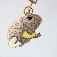 2023 new Tory Burch T Monogram Toad Jacquard keychain