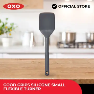  OXO Good Grips Silicone Everyday Flexible Turner, Peppercorn :  Home & Kitchen