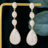 GODKI 51mm Famous Brand Waterdrop Earring For Women Wedding Party Indian Dubai Bridal Jewelry boucle doreille femme Gift