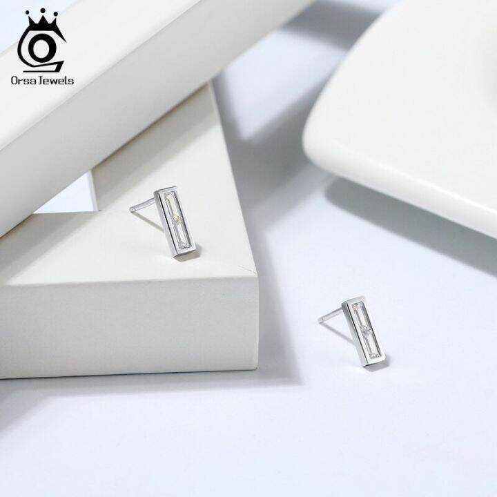 orsa-jewels-925เงินสเตอร์ลิงแท้-aaaa-รูปทรงสี่เหลี่ยมมุมฉากอารมณ์ต่างหูเพทายสำหรับ-se322เครื่องประดับแฟชั่นสำหรับผู้หญิง