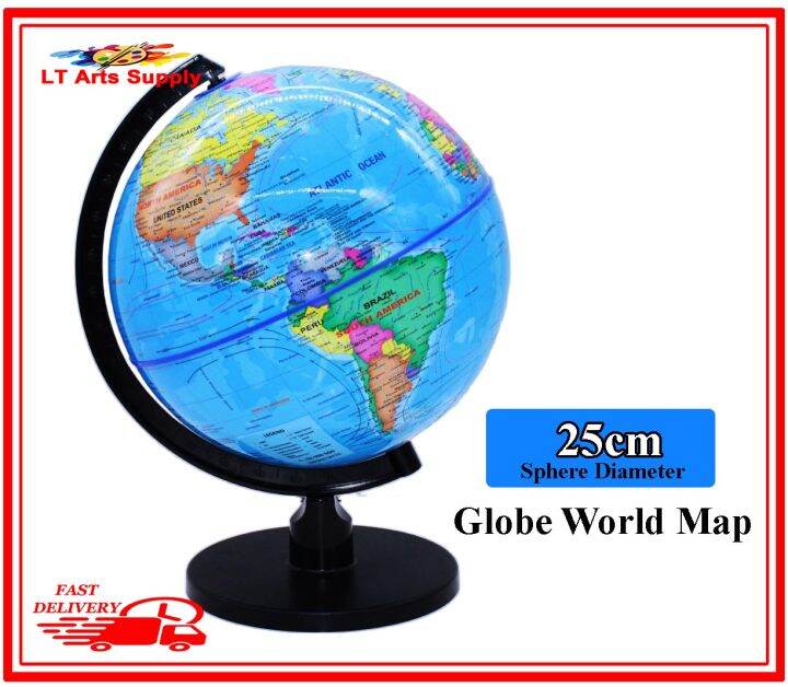 Universal globe world map geography educational study 360° degree 25cm ...