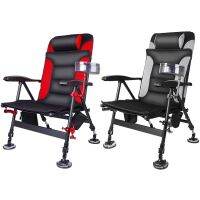 ❉✵ Outdoor Beach Chair Foldable Fishing Chair Recliner four-leg Adjustable Portable European Style