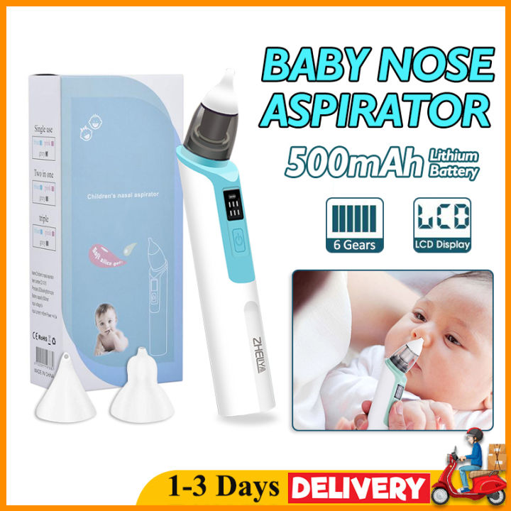 New Nasal Aspirator Rechargeable Baby Nose Cleaner soft Silicone ...