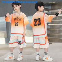 ❆№ NBA75thAnniversary4 Boys and girls summer basketball uniform suit new 2023 middle and big childrens short-sleeved quick-drying sports football uniform