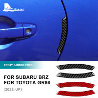 แผ่นกันกระแทกคาร์บอนไฟเบอร์ความเร็วลมจริงสำหรับ Subaru BRZ GR86 21-23สติ๊กเกอร์กันชนขอบประตูรถรอยขีดข่วนและแผ่นกันกระแทกอุปกรณ์ป้องกันรถ