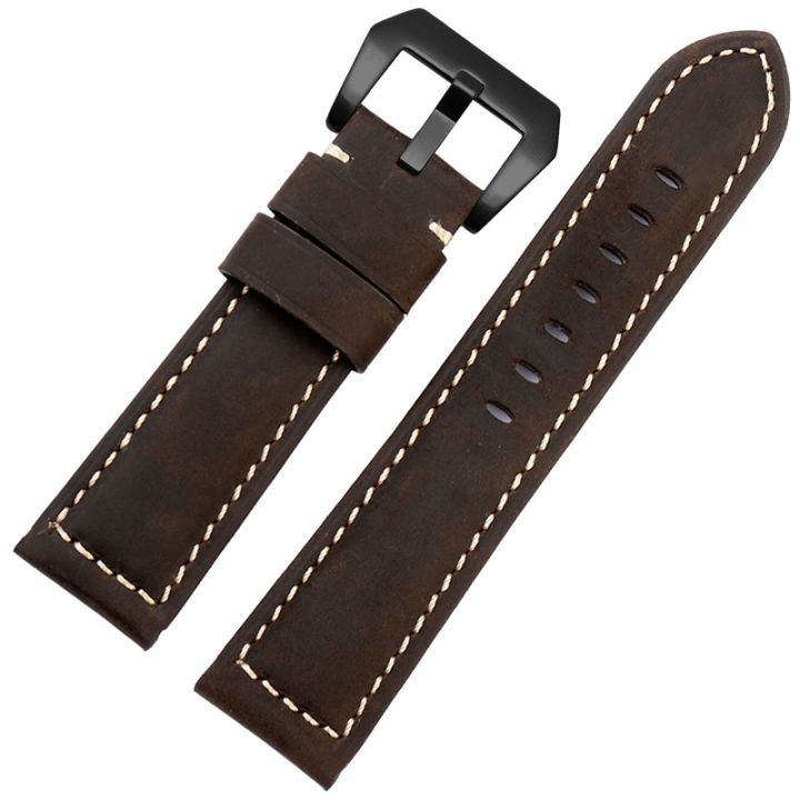 hot-sale-alternative-matte-leather-watch-strap-mens-handmade-pam111-441-crazy-horse-22mm