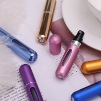 5ml Portable Refillable Mini Perfume Aluminum Spray Storage Bottle Empty Cosmetic Containers Travel Case Home Organizer