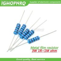 ⊙◈ 20pcs 3W Metal film resistor 1 1R 1M 1R 4.7R 10R 22R 33R 47R 1K 4.7K 10K 100K 1 4.7 10 22 33 47 4K7 ohm resistance