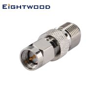 Eightwood 5PCS SMA to F RF Coaxial Adapter SMA Plug Male to F Jack Female RF Coaxial Connector Straight Between Series Electrical Connectors