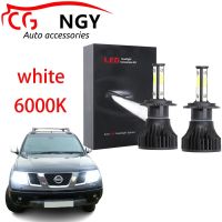 New ชุดหลอดไฟหน้า LED สีขาว 6000K 80W 12V-24V สําหรับ Nissan Navara D40 2004-2015 2 ชิ้น