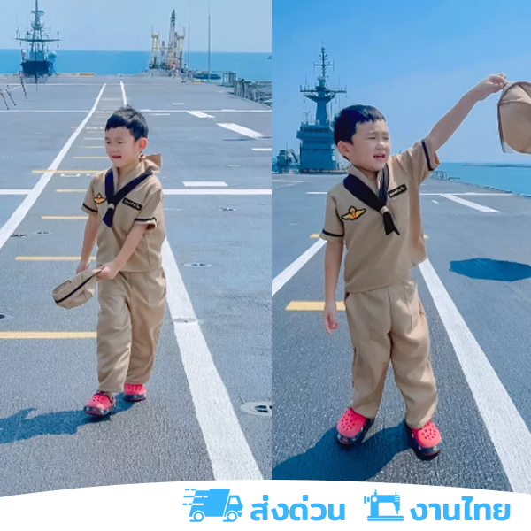 งานไทย-พร้อมส่ง-ชุดทหารเรือเด็กชาย-ชุดกะลาสีเรือเด็กชาย-ชุดอาชีพเด็กในฝัน-เสื้อ-กางเกง-หมวก