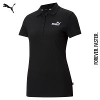 PUMA BASICS - เสื้อเชิ้ตโปโลผู้หญิง Essentials สีดำ - APP - 58677901