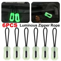 ◄❒ 6Pcs Luminous Zipper Ropes Handle Zippers Rope PVC Slider Head DIY Repair Kit Bags Clothes Zipper Rope Sewing Supplies Accessory