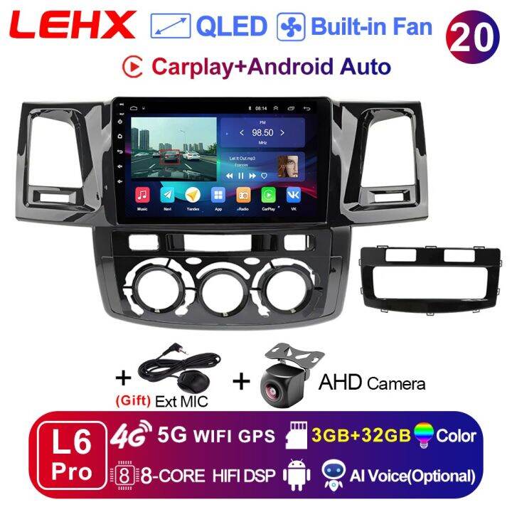 LEHX L6pro Android 11 2Din Carplay Car Radio For Toyota Fortuner HILUX ...