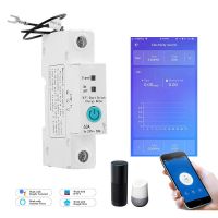 【YF】 1P Single Phase WIFI MCB Switch Din Rail Circuit Breaker Smart Home Energy Meter Power Consumption KWh with Alexa Google