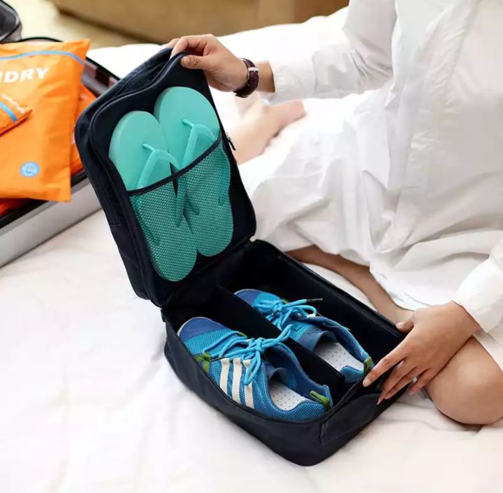 ja-leng-กระเป๋าเก็บรองเท้า-travel-shoe-storage-bag-กระเป๋าเก็บรองเท้าพกพาเดินทาง
