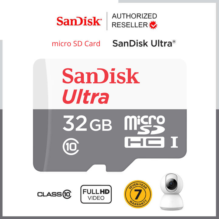 สุดคุ้มแพ็ค-5-ชิ้น-sandisk-microsdhc-card-ultra-ความเร็ว-100mb-s-32gb-class10-sdsqunr-032g-gn3mn-5-tfcard-เมมโมรี่การ์ด-แซนดิส-กล้องวงจรปิดภายใน
