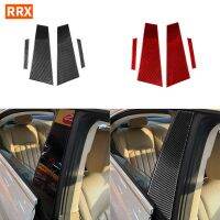 For Mercedes-Benz CLS C219 2004-2009 B-Pillar Sticker 4 Pieces Set Cover Trim Real Carbon Fiber Car Interior Accessories