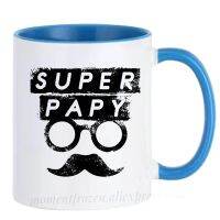 Tonton แก้วกาแฟ Papy ของขวัญสำหรับคุณปู่ถ้วยน้ำชาแก้วกาแฟอุปกรณ์บนโต๊ะอาหาร