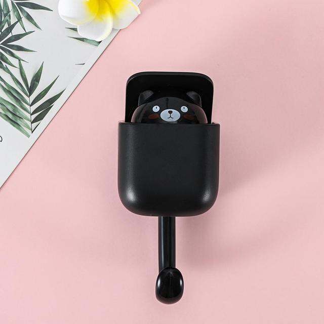 Creative Bear Key Hook Free Punch Home Bathroom Kitchen Wall Paste Hook