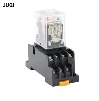 รีเลย์แม่เหล็กไฟฟ้าขนาดเล็ก Ac 12V 24V 36V 48V 110V 220V 380V คอยล์4no ราง Din 14พิน My4nj ใหม่ Hh54pl 1ชุด