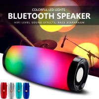 LED Flashing Light Bluetooth-compatibe Speaker Portable With Rope Outdoor Loundspeaker Fabric Waterproof Subwoofer FM Radio