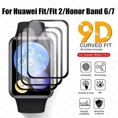 Curved Edge Protective Film For Huawei Watch Fit 2 Screen Protector Film For Huawei Honor Band 7 6 Pro Protective Film Not Glass Tapestries Hangings