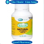 VIÊN UỐNG MEDICRAFTS NATURAL VITAMIN E 400 IU 30 VIÊN h h