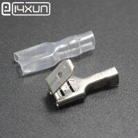 EClyxun 10pcs/lot 6.3 against the back shoulder of male and female plug spring terminals inserted spring cold terminal with Case