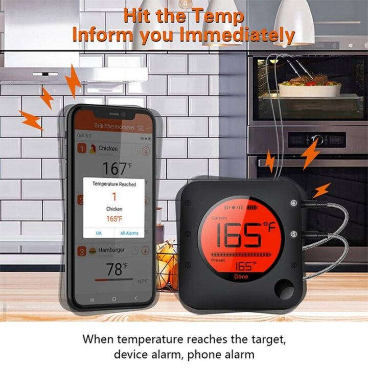 Meat Food Steak Thermometer Wireless Digital Bluetooth Barbecue