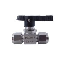 Free ship Ball valve 6 8 10 12 mm 1/8 1/4 3/8 1/2 tube stainless steel 304 316 high pressure temperature card set ball valve Plumbing Valves