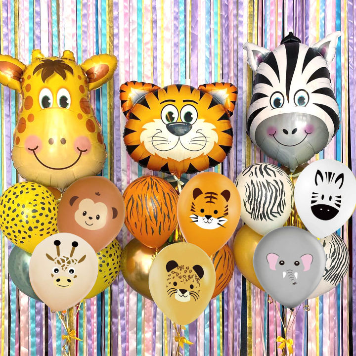 8-10-ชิ้นกล่องลิง-เสือ-ช้าง-ยีราฟรูปแบบชุดบอลลูนสำหรับเด็ก-wild-jungle-safari-birthday-party-อุปกรณ์ตกแต่ง-iewo9238