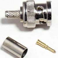 BNC Crimp Connectors for RG6 RG58 Coax Male Antenna Cable Set of 1pcs