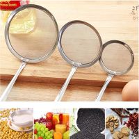 Stainless Steel Colander / Food Flour Sieve Kitchen Filter Scoop / Fine Mesh Strainer Oil Spill Spoon / Hot Pot Skimmer with Long Handle Multifunctional Kitchen Tools