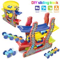 DIY Track Scooter Parking Lot Model Railway Magical Luminous Flexible Track Car Toy Slide