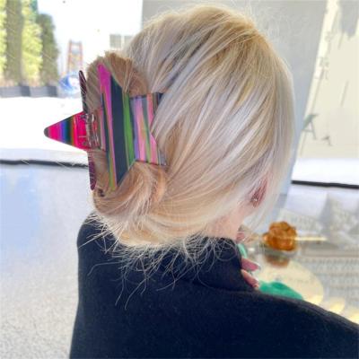 Shark Clip Headwear Fashionable Hairpins Korean Hair Accessories Colorful Star Hair Clip Y2k Hairpin