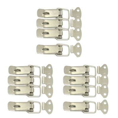 12 Pcs Hardware Cabinet Boxes Spring Loaded Latch Catch Toggle Hasp
