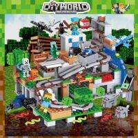 ☑Res.☃ETJGFHY Lego ชุดโลกของฉัน Minecraft Lego บล็อกตัวต่อถ้ำออร์แกนของขวัญเด็กของเล่นการศึกษาเด็กผู้ชาย