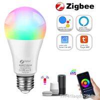 ◙☏▤ Tuya Zigbee-Lâmpadas Doméstica LED E27 Controlo de Aplicações 12W 15W 18W RGB CW WW Lâmpada Alexa Regulável Trabalhe com o