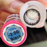 Shimmer Black คอนแทคเลนส์ บิ๊กอายส์ สีดำ บิ๊กอาย Bigeyes ตาโต Contact lens Wink ค่าสายตา สายตาสั้น สายตา -2.00 Chimmer