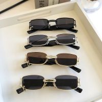 ZXWLYXGX Brand Designer Popular Fashion Small Rectangle Women Luxury Sunglasses Men Vintage Punk Men Sun Glasses Shades UV400