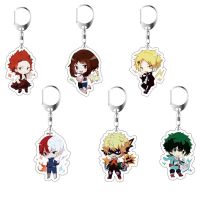 My Hero Academia Character Keychain Cosplay Acrylic Key Chain Pendant Keyring Prop