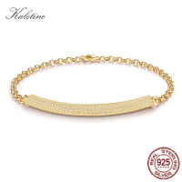 KALETINE Pure 925 Sterling Silver Bracelets Zirconia Micro Pave Setting Luxury Charm Friendship Bracelets Gold Rose Jewelry 2019